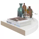 323909  Floating Corner Shelves 4 pcs High Gloss White 35x35x3,8 cm MDF