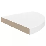 323909  Floating Corner Shelves 4 pcs High Gloss White 35x35x3,8 cm MDF