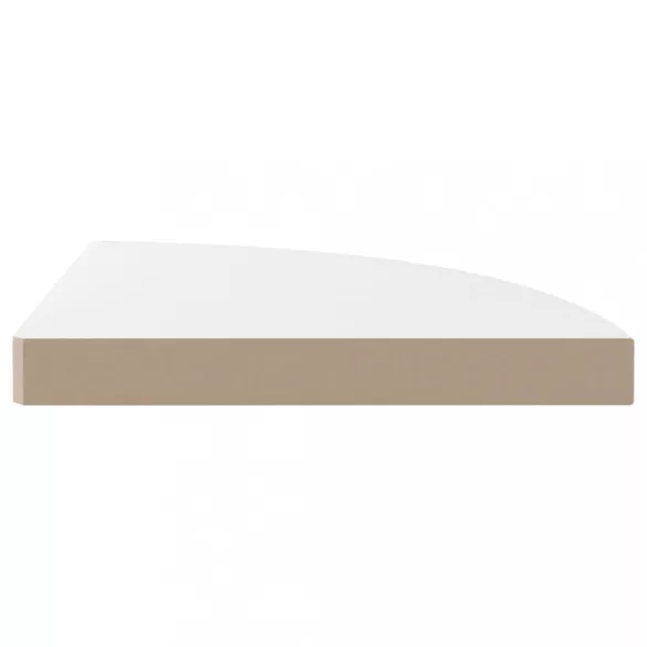 323909  Floating Corner Shelves 4 pcs High Gloss White 35x35x3,8 cm MDF