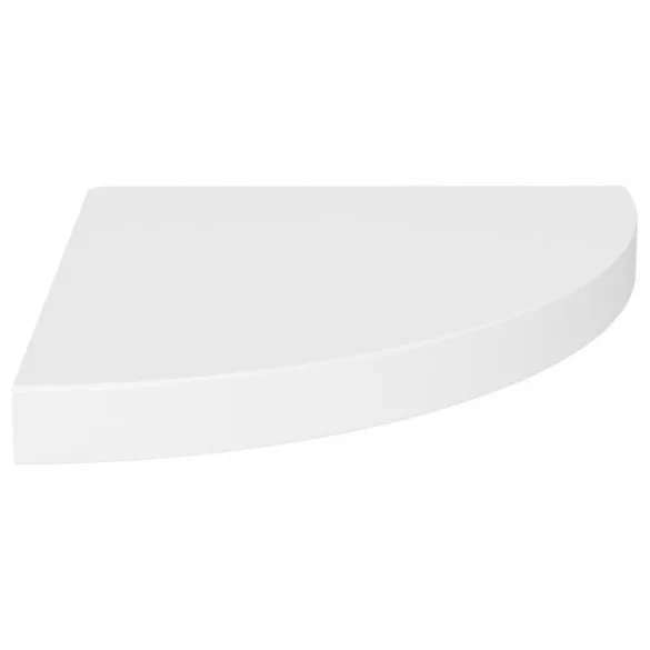 2 db fehér MDF lebegő sarokpolc 35 x 35 x 3,8 cm