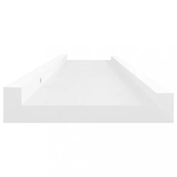 2 db fehér MDF szegélypolc képkeretekhez 40 x 9 x 3 cm