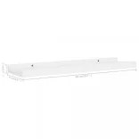 2 db fehér MDF szegélypolc képkeretekhez 40 x 9 x 3 cm