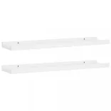 2 db fehér MDF szegélypolc képkeretekhez 60 x 9 x 3 cm