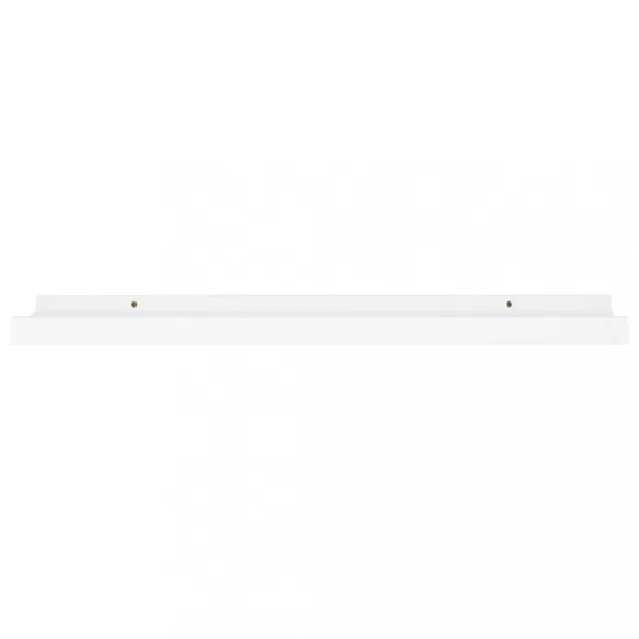 2 db fehér MDF szegélypolc képkeretekhez 60 x 9 x 3 cm