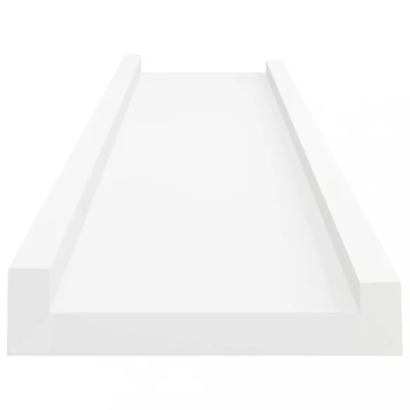 2 db fehér MDF szegélypolc képkeretekhez 60 x 9 x 3 cm