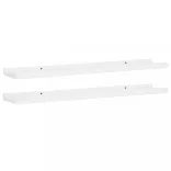 2 db fehér MDF szegélypolc képkeretekhez 80 x 9 x 3 cm