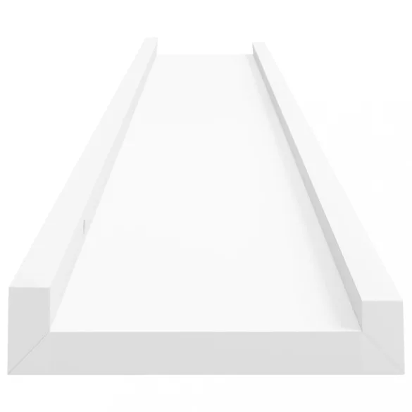 2 db fehér MDF szegélypolc képkeretekhez 80 x 9 x 3 cm