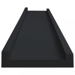 2 db fekete MDF szegélypolc képkeretekhez 80 x 9 x 3 cm