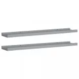 2 db szürke MDF szegélypolc képkeretekhez 80 x 9 x 3 cm