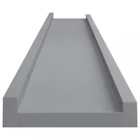 2 db szürke MDF szegélypolc képkeretekhez 80 x 9 x 3 cm