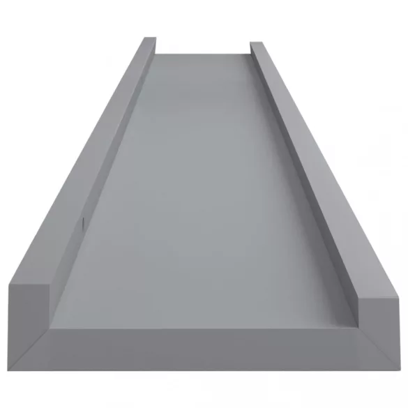 2 db szürke MDF szegélypolc képkeretekhez 80 x 9 x 3 cm