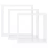 3 db fehér MDF fali kockapolc