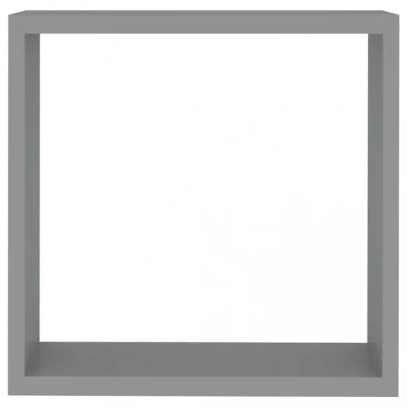 3 db szürke MDF fali kockapolc