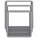 3 db szürke MDF fali kockapolc