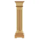 klasszikus faszínű MDF szögletes oszlop virágállvány 17x17x66cm