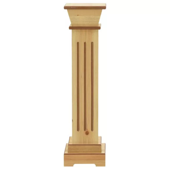 klasszikus faszínű MDF szögletes oszlop virágállvány 17x17x66cm