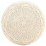 kézzel készült makramé pamutpuff 45 x 30 cm