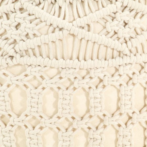 kézzel készült makramé pamutpuff 45 x 30 cm