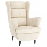 krémfehér bársonyfotel