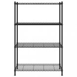 4 szintes fekete tárolópolc 90 x 35 x 137 cm 200 kg