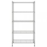 5 szintes króm tárolópolc 90 x 35 x 180 cm 250 kg