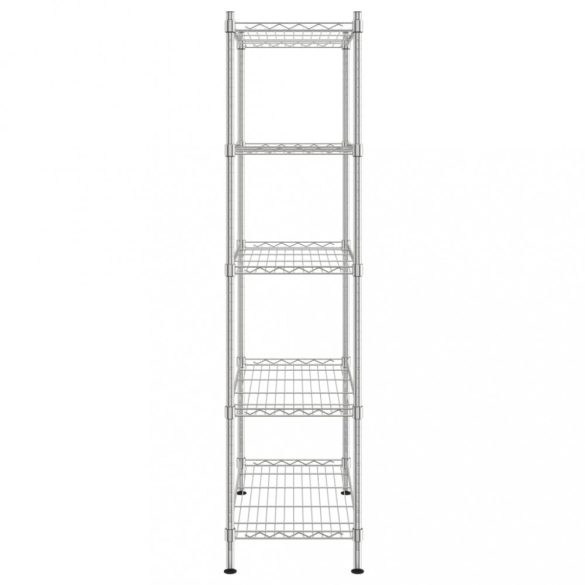 5 szintes króm tárolópolc 90 x 35 x 180 cm 250 kg