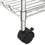 3 szintes króm tárolóállvány kerekekkel 150 kg 60 x 35 x 81 cm