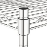 4 szintes króm tárolópolc kerekekkel 90 x 35 x 142 cm 200 kg