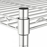 5 szintes króm tárolópolc kerekekkel 75 x 35 x 155 cm 250 kg