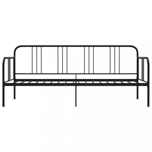 fekete fém kanapéágy-keret 90 x 200 cm