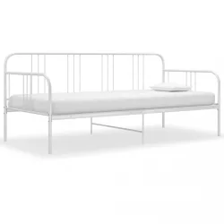 fehér fém kanapéágy-keret 90 x 200 cm