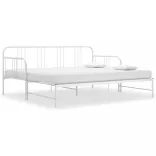 fehér fém kihúzható kanapéágy-keret 90 x 200 cm