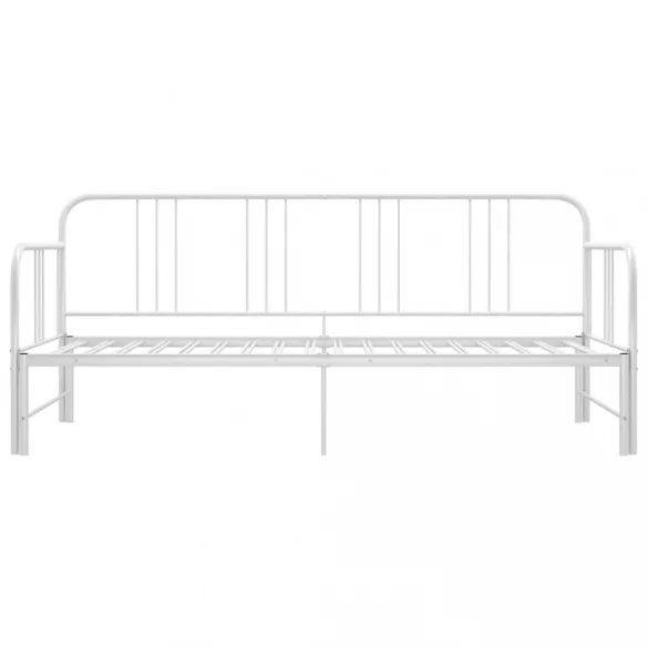 fehér fém kihúzható kanapéágy-keret 90 x 200 cm