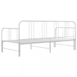 fehér fém kihúzható kanapéágy-keret 90 x 200 cm