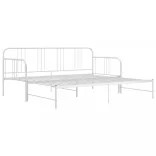fehér fém kihúzható kanapéágy-keret 90 x 200 cm