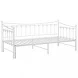 fehér fém kihúzható kanapéágy-keret 90 x 200 cm