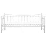 fehér fém kihúzható kanapéágy-keret 90 x 200 cm