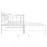 fehér fém kihúzható kanapéágy-keret 90 x 200 cm