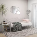 fehér fém kanapéágykeret 90 x 200 cm