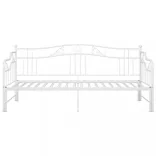 fehér fém kihúzható kanapéágy-keret 90 x 200 cm