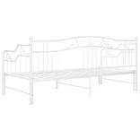fehér fém kihúzható kanapéágy-keret 90 x 200 cm