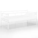 fehér fém kihúzható kanapéágy-keret 90 x 200 cm