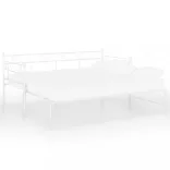 fehér fém kihúzható kanapéágy-keret 90 x 200 cm