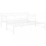 fehér fém kihúzható kanapéágy-keret 90 x 200 cm