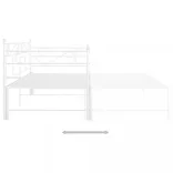 fehér fém kihúzható kanapéágy-keret 90 x 200 cm