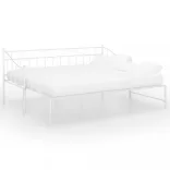 fehér fém kihúzható kanapéágykeret 90 x 200 cm