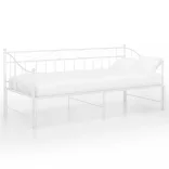 fehér fém kihúzható kanapéágykeret 90 x 200 cm