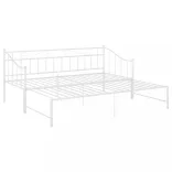 fehér fém kihúzható kanapéágykeret 90 x 200 cm