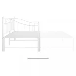 fehér fém kihúzható kanapéágykeret 90 x 200 cm