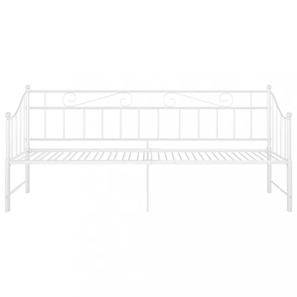 fehér fém kihúzható kanapéágykeret 90 x 200 cm